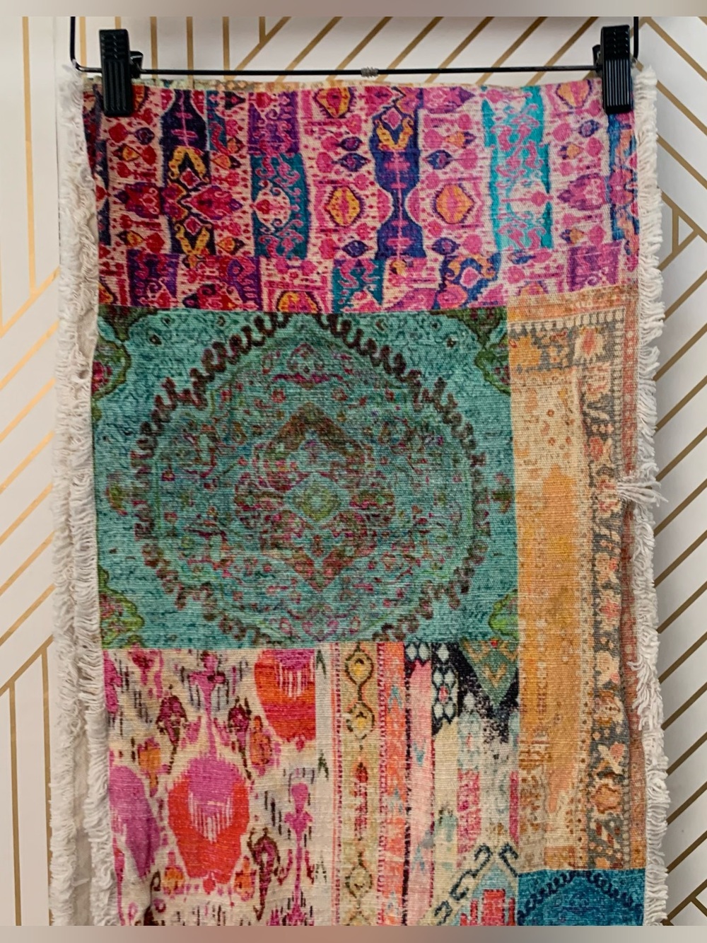 Bohemian Boho Table Runner rustic colorful Anthropologie pier one inspired 74x14 - Picture 5 of 10